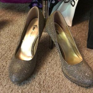 Sparkly heels just in time for the holidays.